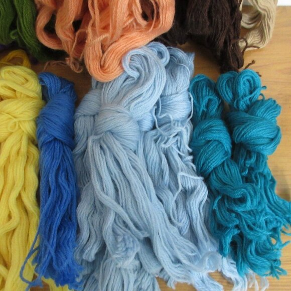 4.3+ Pound Lot 4 Ply Wool Yarn 8 Skeins Plus 10 -  30" Lengths Weights-SEE DESC - Picture 7 of 10